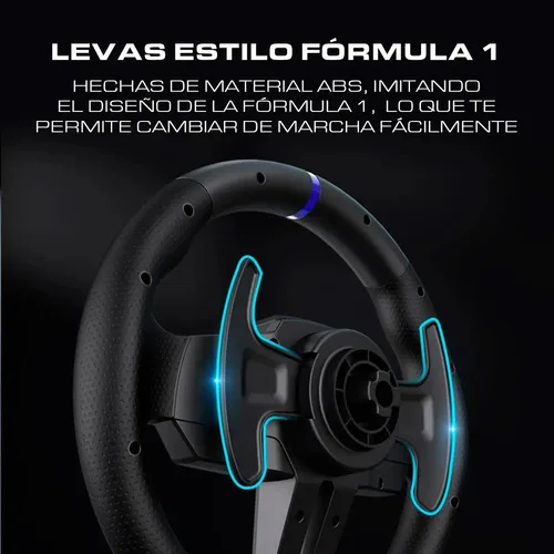 Volante De Carreras Pxn V900 Gen2 Negro, Con Pedales Y Levas, Para Pc, Xbox Y Playstation