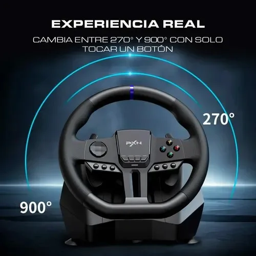 Volante De Carreras Pxn V900 Gen2 Negro, Con Pedales Y Levas, Para Pc, Xbox Y Playstation