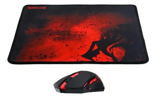 Mouse Y Pad 2 En 1 Gamer Redragon M601wl-ba Negro/rojo
