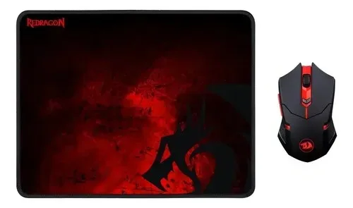 Mouse Y Pad 2 En 1 Gamer Redragon M601wl-ba Negro/rojo