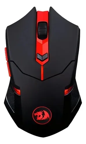 Mouse Y Pad 2 En 1 Gamer Redragon M601wl-ba Negro/rojo