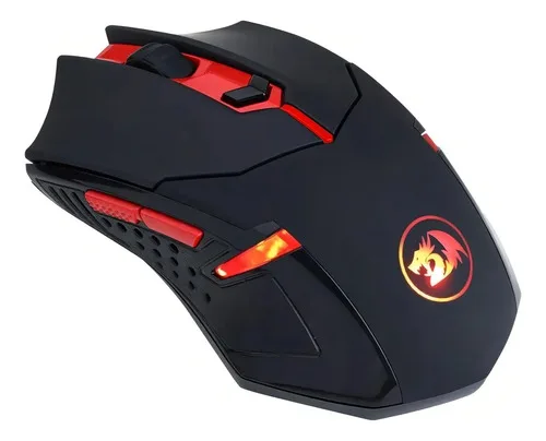 Mouse Y Pad 2 En 1 Gamer Redragon M601wl-ba Negro/rojo