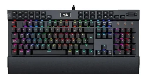 Teclado Redragon Yama Black Qwerty Outemu Purple Rgb Gamer Negro Español De Latinoamérica