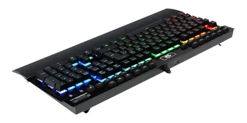 Teclado Redragon Yama Black Qwerty Outemu Purple Rgb Gamer Negro Español De Latinoamérica