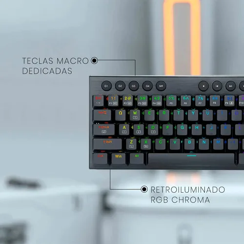Teclado Inalámbrico Redragon Horus Mini K632 Pro Rgb 60% Red Color del Teclado Negro Idioma Inglés US