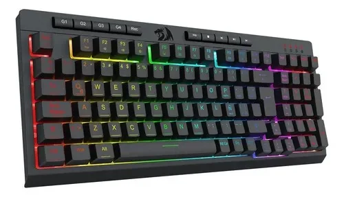 Combo Gamer 4 En 1 Redragon S147 Teclado Mouse Auri Pad Pc Negro