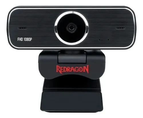 Webcam Redragon Gw800 Hitman 1080p Usb Microfono Pc Negro