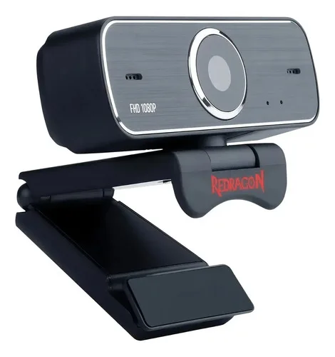 Webcam Redragon Gw800 Hitman 1080p Usb Microfono Pc Negro
