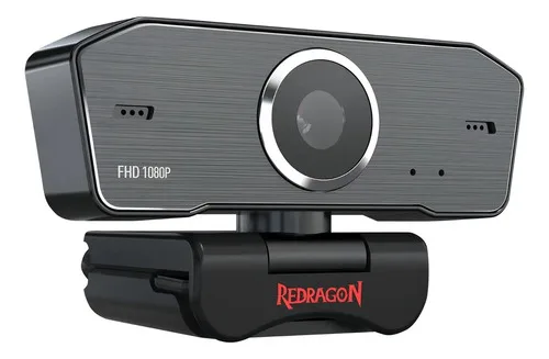 Webcam Redragon Gw800 Hitman 1080p Usb Microfono Pc Negro