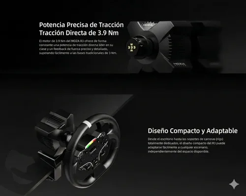 Volante y Pedales Moza Racing R3 Direct Drive para Simulador PC