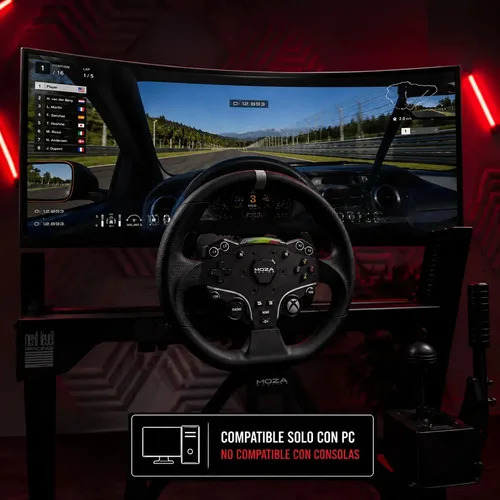 Volante y Pedales Simulador Moza Racing R5 Bundle para PC
