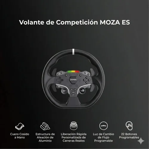 Volante y Pedales Simulador Moza Racing R5 Bundle para PC