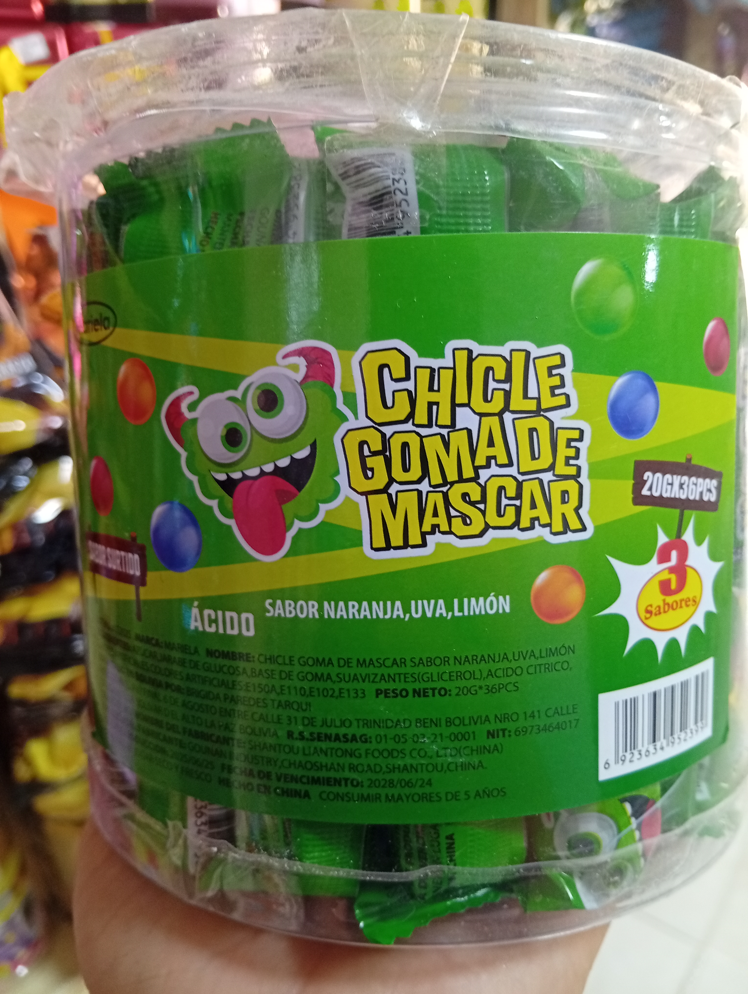 Chicle ácido x36