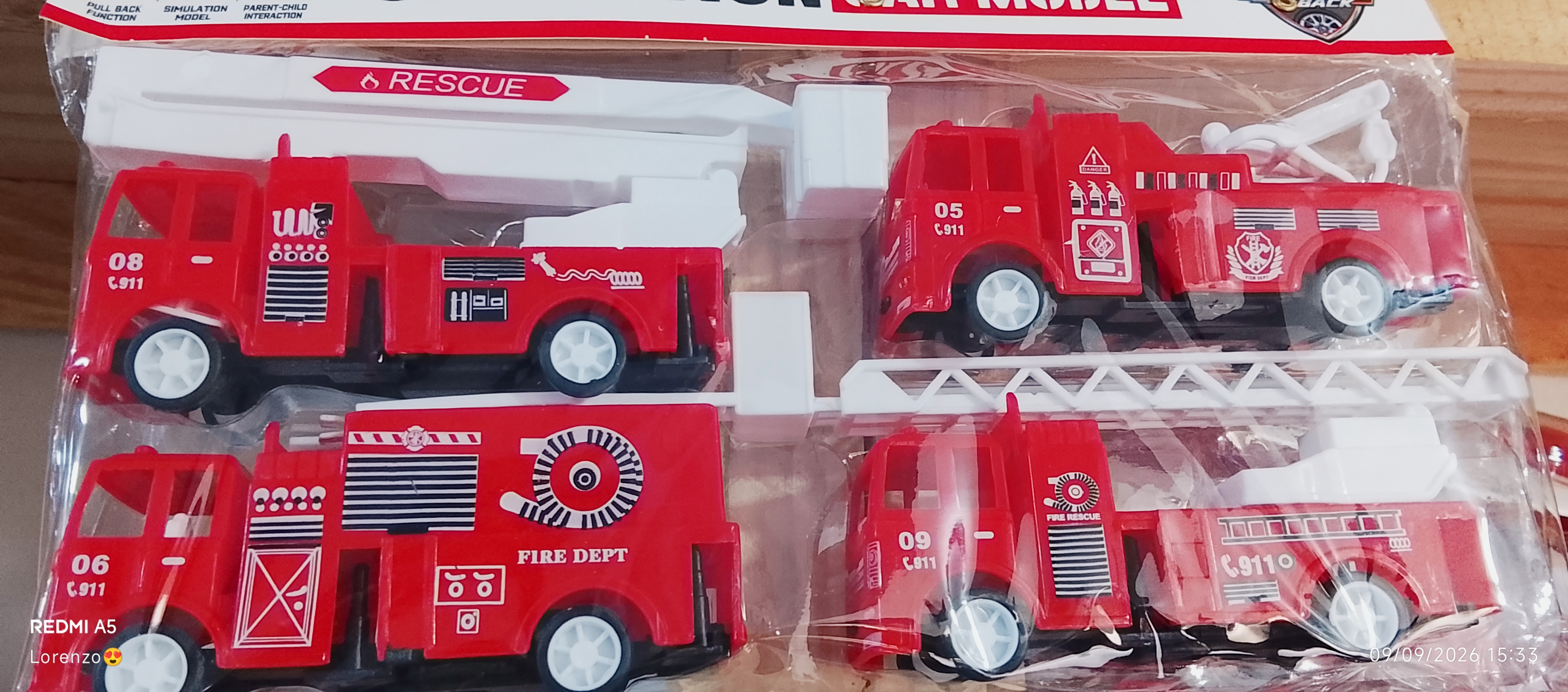 Camioncitos bomberos x4