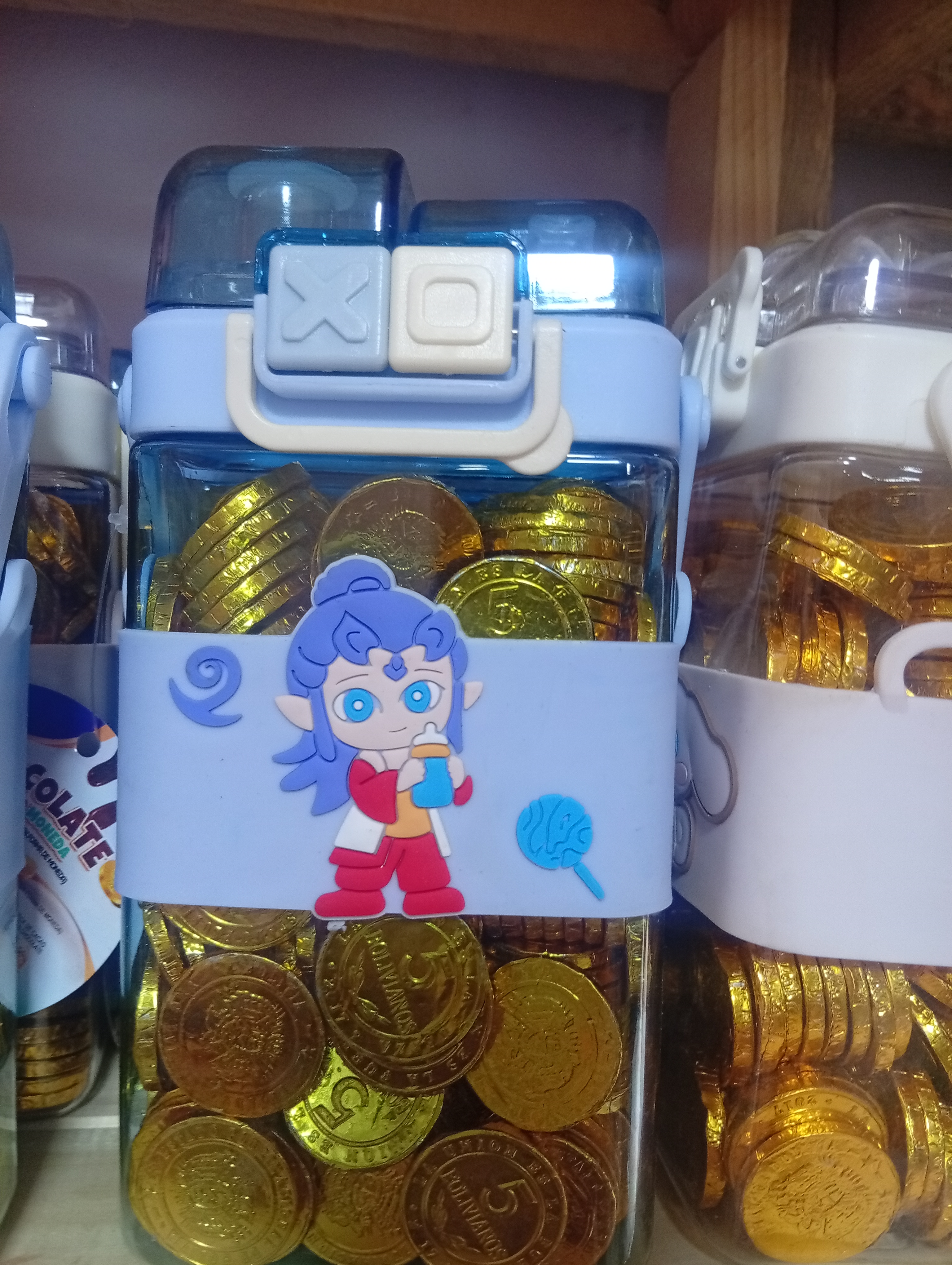 Moneda de chocolate personajes x180