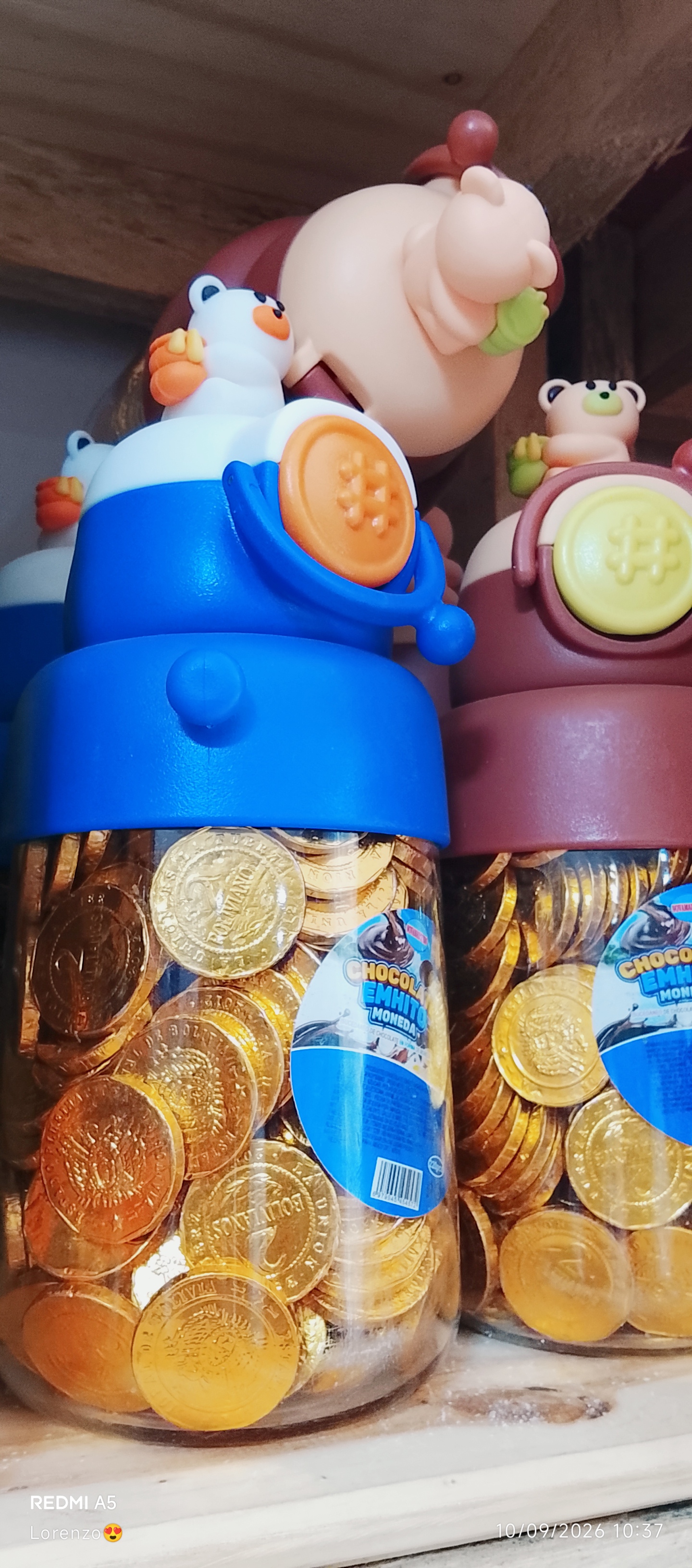 Moneda de chocolate osito x220